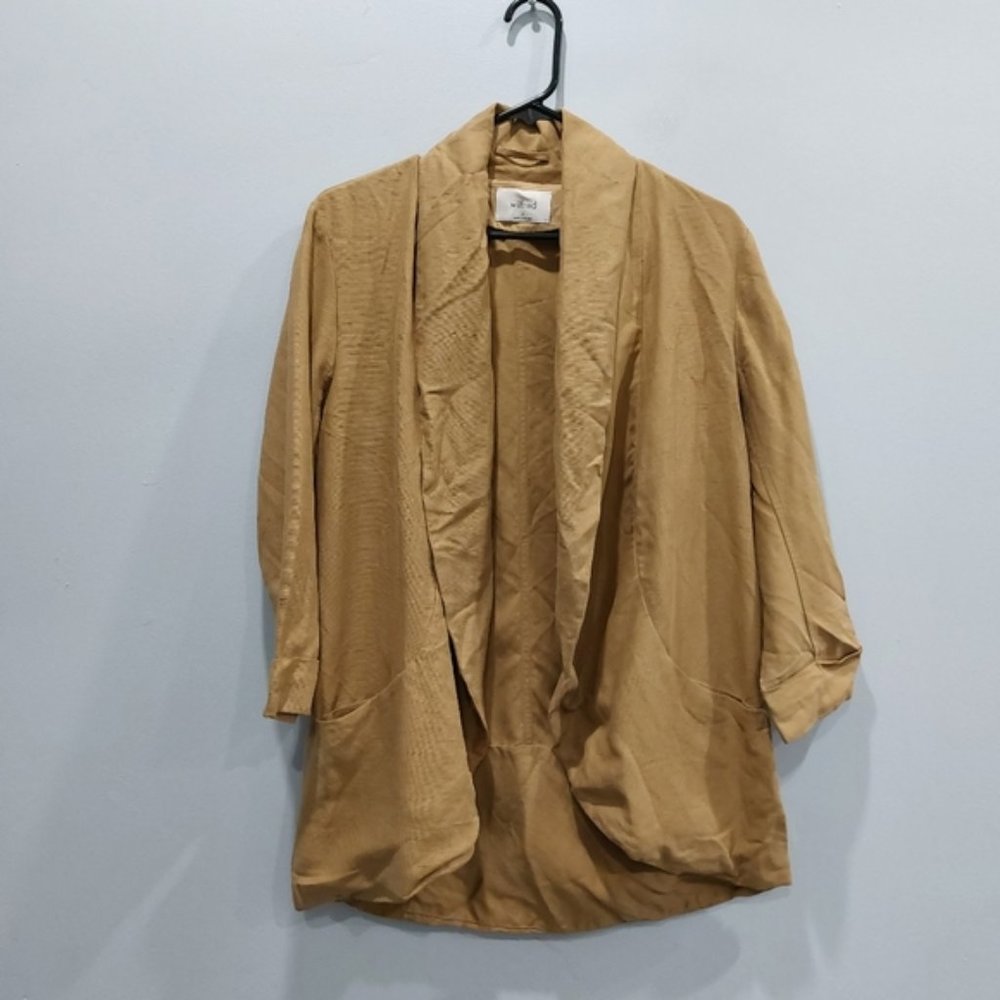 Aritzia Wilfred Chevalier Linen Jacket Honey Brown Size 6